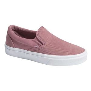 VANS UNISEX SLIP ON ROSE HERRINGBONE